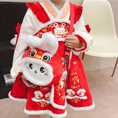 Chinese Year Shoulder Bag Kids Boys Girls Kindergarten Toddler Messenger Bag
