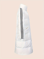 Women's Long Down Jacket High Neck Warm Winter Coat