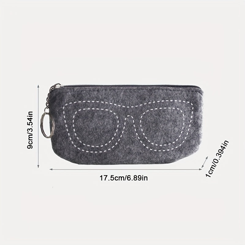 Portable Glasses Storage Bag Zipper Travel Pouch
