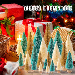 30 Mini Christmas Trees Bottle Brush Artificial Xmas Tree Holiday Decor