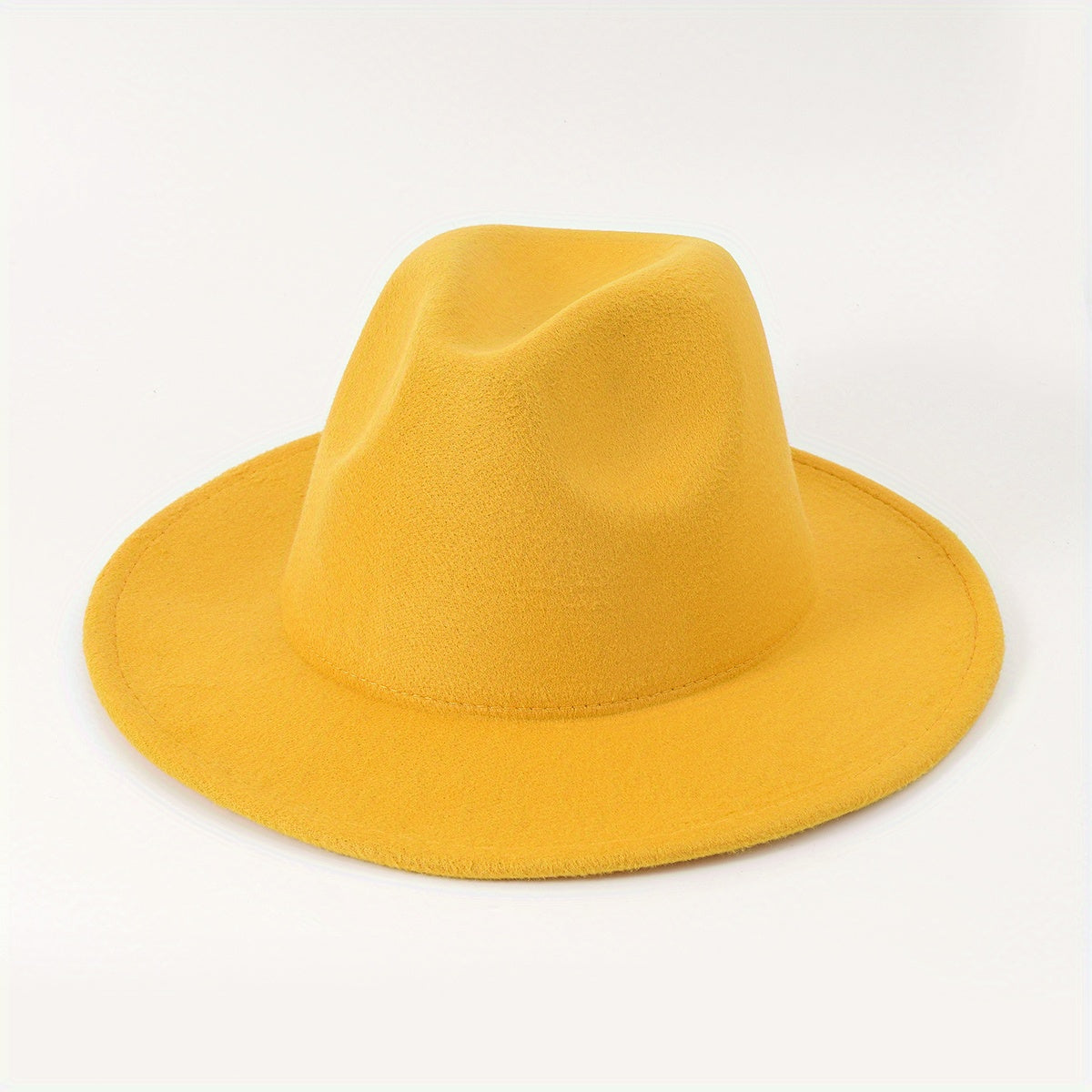 Candy Fedora Cap Cowboy Wide Brim Couple Jazz Hat Stylish Unisex Felt Hat