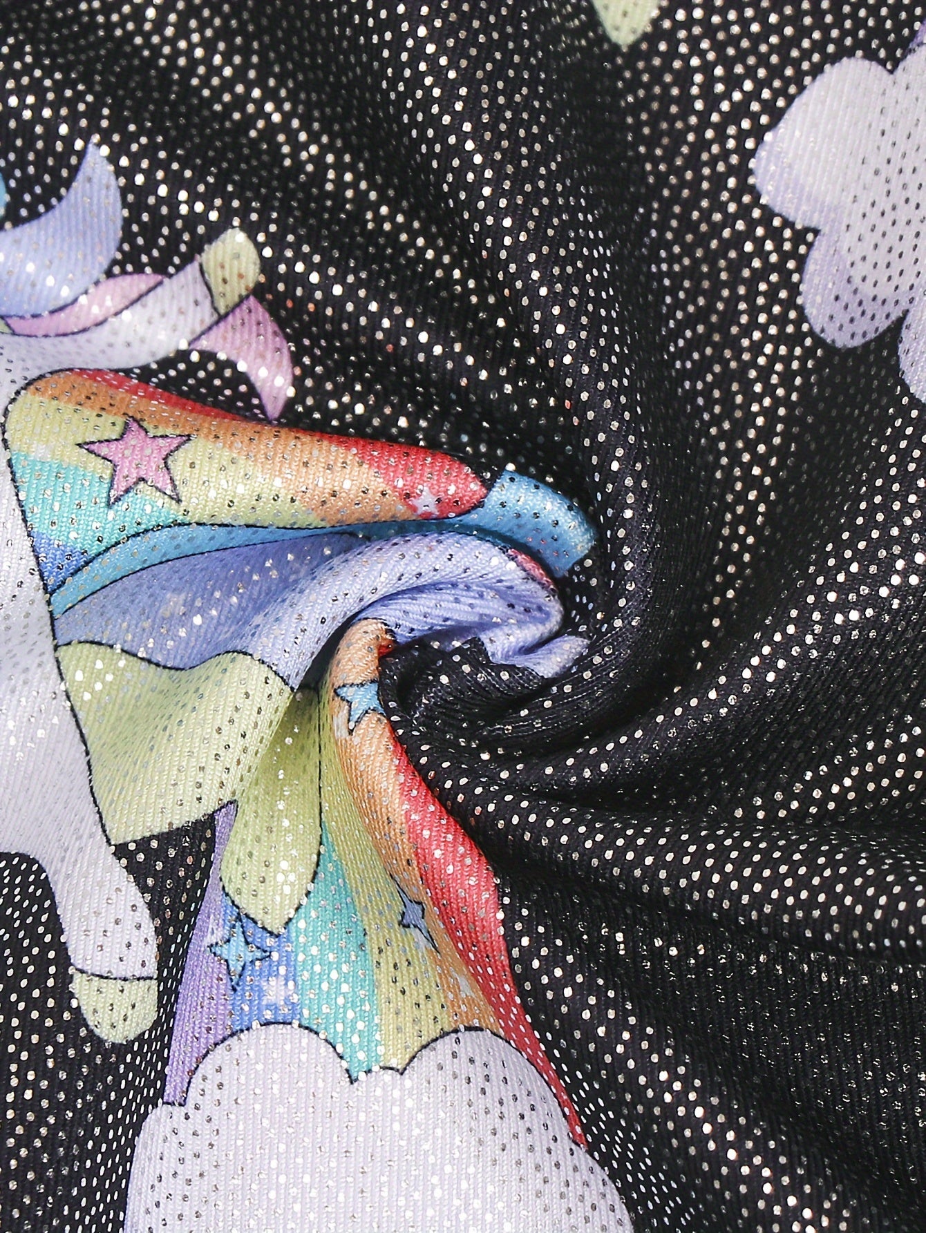 Unicorn & Rainbow Graphic Sleeveless Gymnastics Romper Jumpsuit