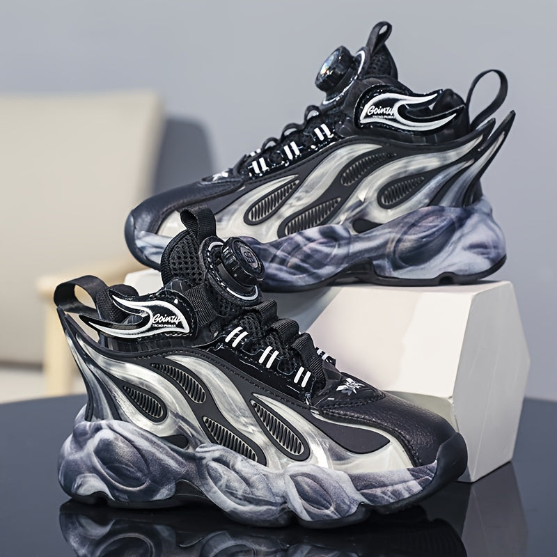Kid's Basketball Shoes with Rotating Buckle Non Slip