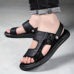 Men's Buckle Slide Sandals, Casual Slip On