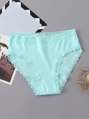 6 Pack Plus Size Sexy Panties Set High Rise Briefs