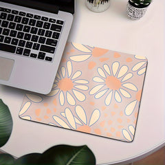 Pink Floral Small Desktop Mouse Pad Office Home Computer Accessories