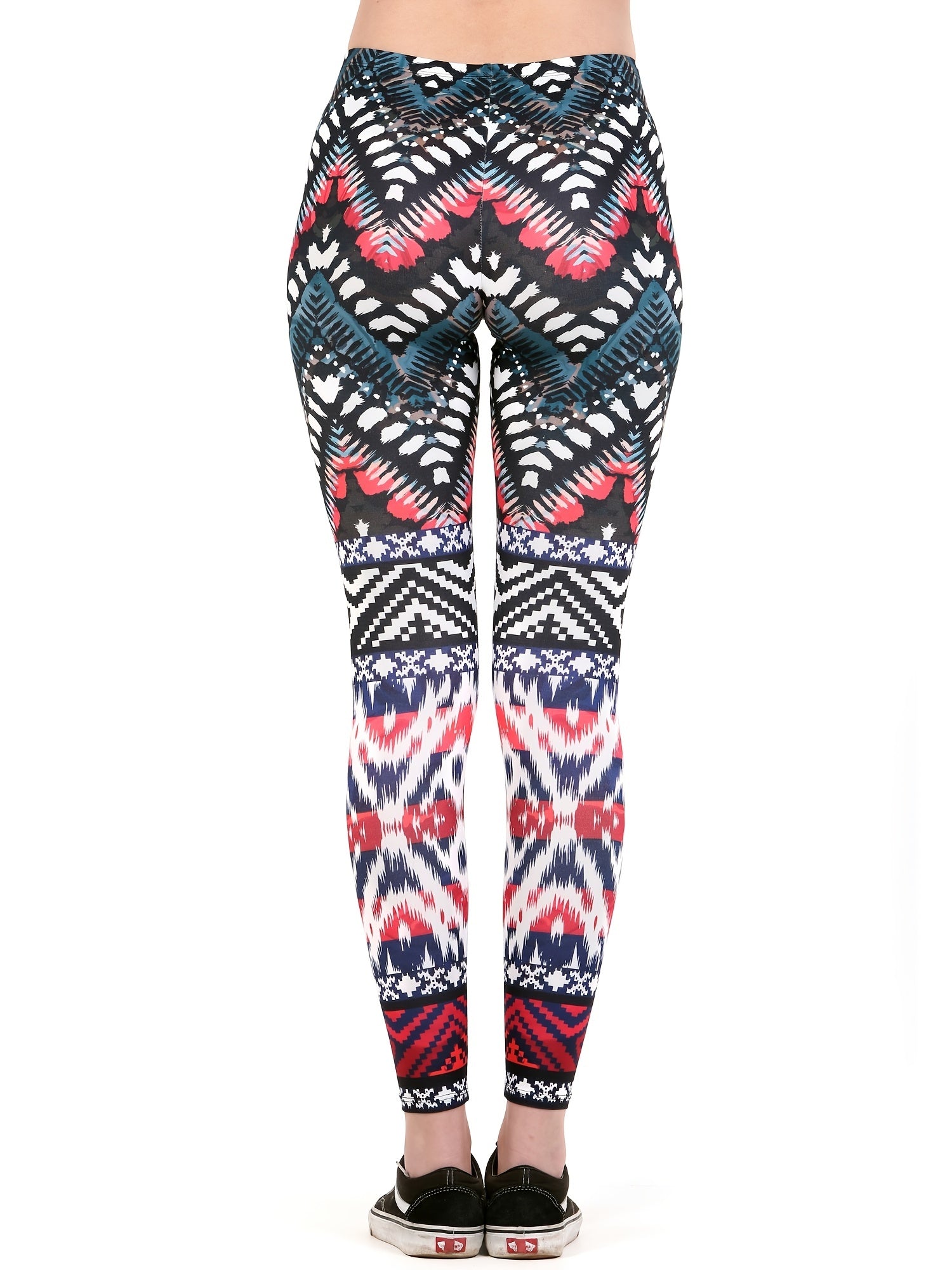 Floral Print Skinny Stretchy Leggings High Waist Yoga Leggings