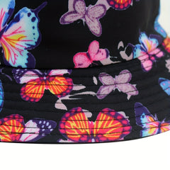 Colorful Butterfly Sun Protection Hat Double-sided Basin Hat