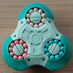 Magic Bean Cube Puzzle 3D Rotating Bead Brain Teaser Intermediate Skill Level