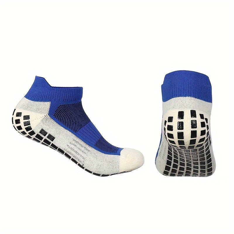 Men's Sports Socks with Grip Ankle, Anti-Slip Football and Running Socks