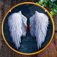 Angel Wings Dyed Acrylic Hanging Window Christmas Gift