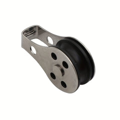Marine 316 Stainless Steel Swivel Eye Pulley Block Single Wheel & Nylon Sheave