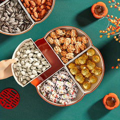 Persimmon Candies Storage Box With Grids Cookies Storage Tray