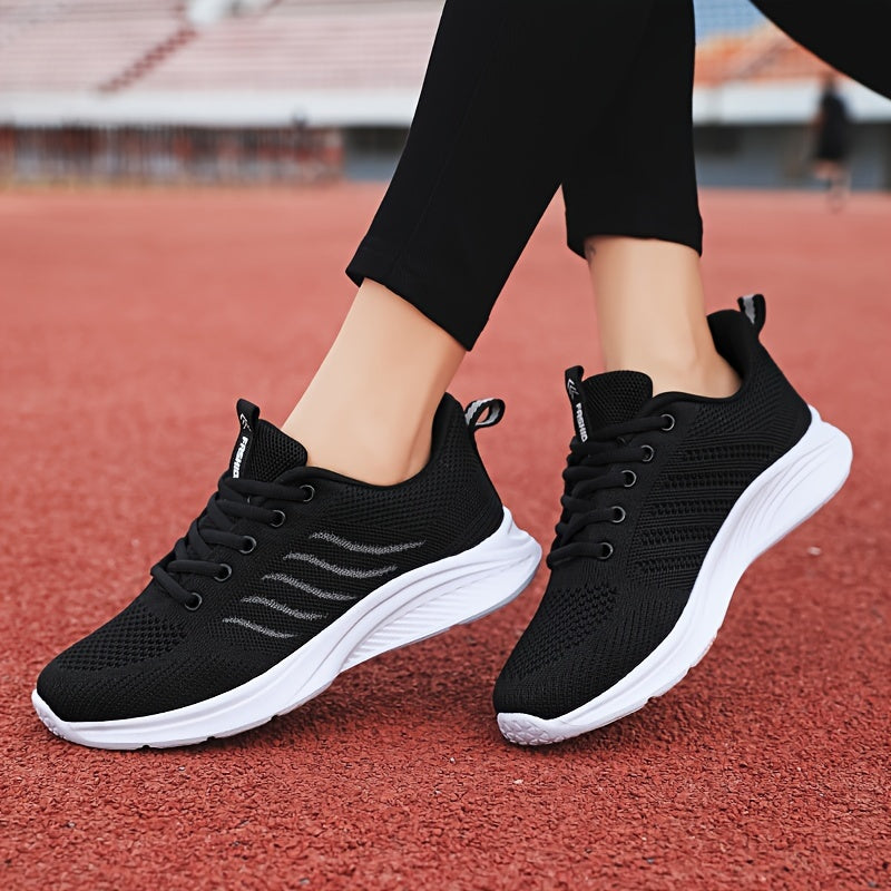 Women's Breathable Lightweight Lace Up Running Shoes