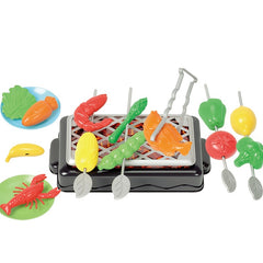 Kids BBQ Grills & Skewers Kitchen Cooking Toy Set