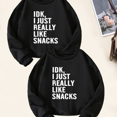 Kids Snack Lover Sweatshirt Long Sleeve Crew Neck Top Boys Casual Pullover