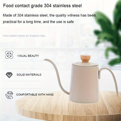 304 Stainless Steel Coffee Pot 350ml Tea Pot for Outdoor Sports