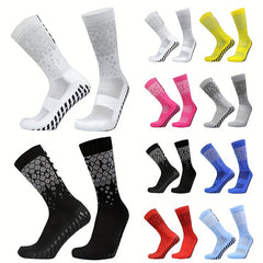 Non Slip Silicone Athletic Socks - Football Mid Calf Socks