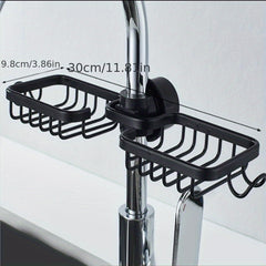 Kitchen Sink Drain Rack Sponge Storage Holder Soap Aluminum Drainer Shelf Basket