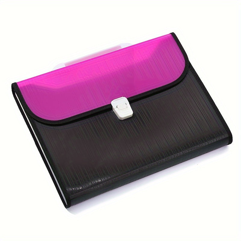 Portable Test Paper Bag Data Folder Storage Clip Accordion Bag