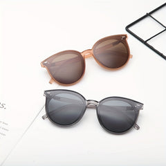 Round Polarized Sunglasses Rivet Decor UV400