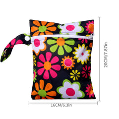 Waterproof Diaper Storage Bag 16x20cm Multiple Prints