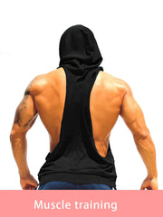 Men's Hooded Tank Top for Sports & Fitness