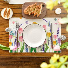 Lavender Tulip Table Runner for Home Party Decor