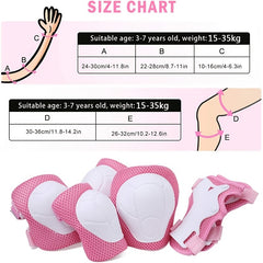 Kids Protective Gear Set 6pcs for Age 3-7 Cycling Skateboarding Roller Skating