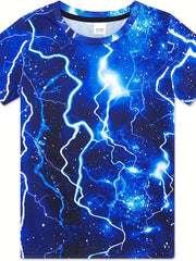 Galactic Adventure Boy's T Shirt 3D Print Active Stretch Tee