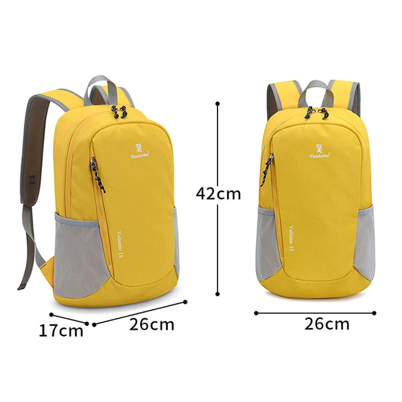 15L Outdoor Travel Backpack Waterproof Lightweight Sport Bag Men Women Camping