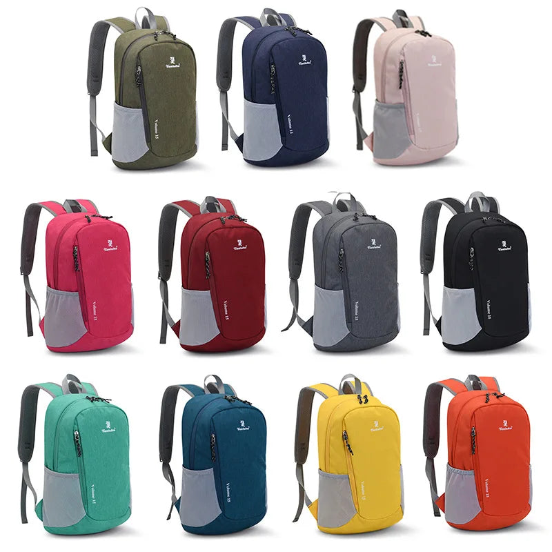 15L Outdoor Travel Backpack Waterproof Lightweight Sport Bag Men Women Camping