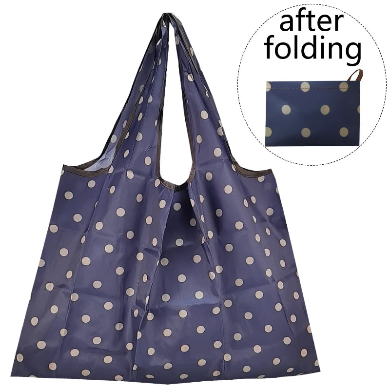 15Pcs Large Nylon Eco Shopping Bag Foldable Grocery Reusable Washable