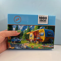 1000pcs Mini Jigsaw Puzzle 38x26cm Portable Paper Puzzle