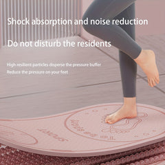 Portable TPE 8mm Thick Oval Yoga Mat Non-slip 140x55in
