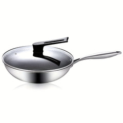 32cm Stainless Steel Wok with Honeycomb Coating