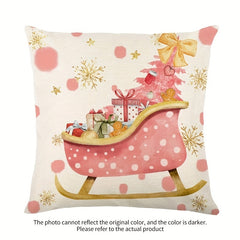 Christmas Cartoon Decorative Cushion Cover for Living Room Sofa