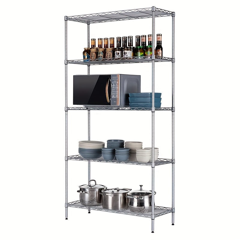 Adjustable Metal Storage Rack with 4 5-Tier Shelves