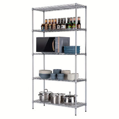 Adjustable Metal Storage Rack with 4 5-Tier Shelves