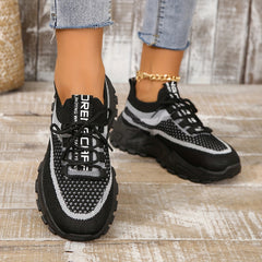 Women's Block Knit Platform Running Shoes