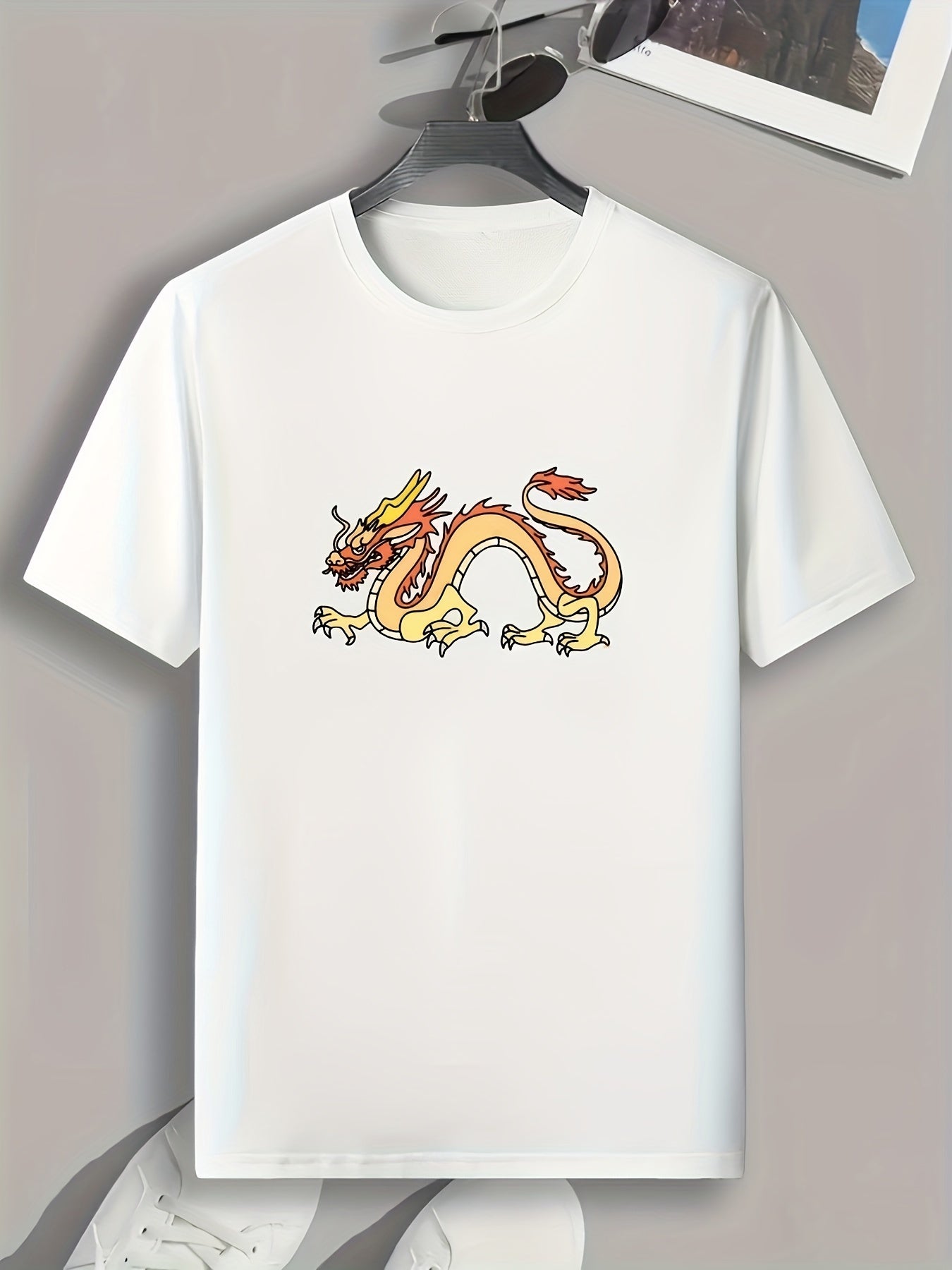 Dragon Print Men's Graphic T shirt Casual Comfy Tees For Summer