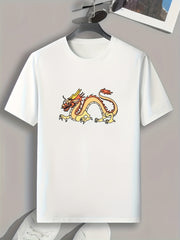 Dragon Print Men's Graphic T shirt Casual Comfy Tees For Summer