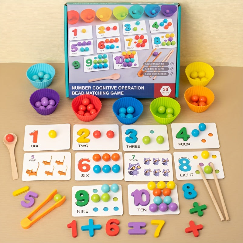 Montessori Kids Arithmetic Toys Number Cognitive Development