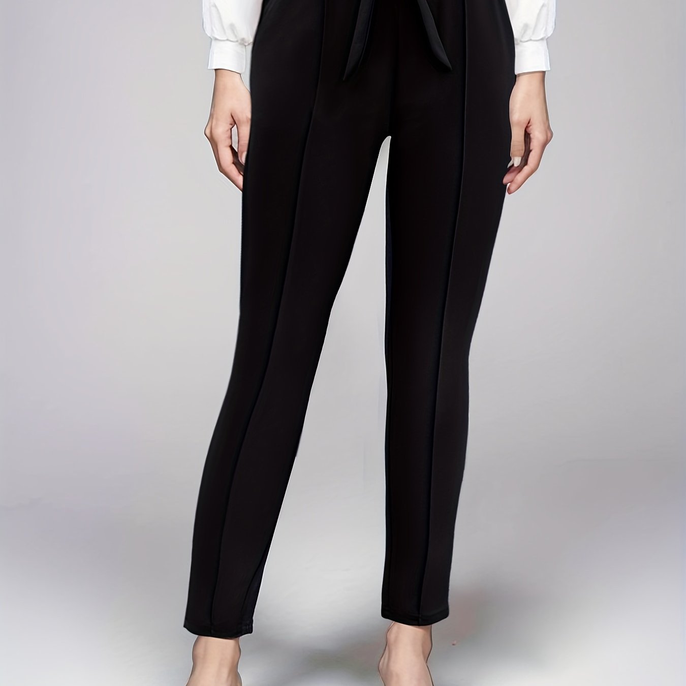 High Waist Tie Knot Skinny Pants