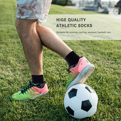 Men's Athletic Cotton Socks with Arch Support Breathable Cushioned for Running