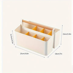 Wooden Handle Storage Box Pen Boxes Portable Grid Tools Plastic Boxes