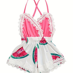 Watermelon Print Swimsuit for Baby Girls - Summer Fun