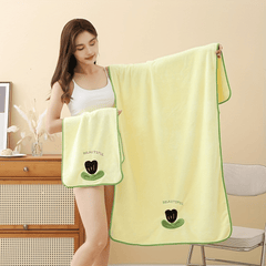 Tulip Pattern Hand Towel Coral Fleece Soft Face Towel