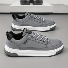 Men's Canvas Lace-up Sneakers Casual Shoes Breathable