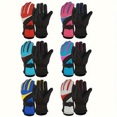 Youth Winter Waterproof Ski Gloves - Windproof Warm Gloves for Kids
